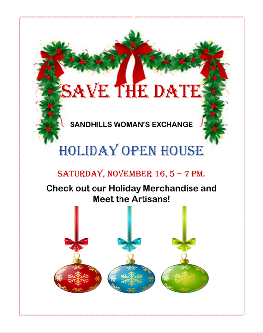 November16event - Sandhills Woman's Exchange